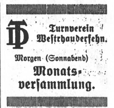 Anzeige aus der "Rundschau" vom 31.03.1933