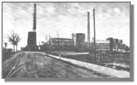Das Kraftwerk und die elektrische Zentrale in Wiesmoor Ende der zwanziger Jahre.